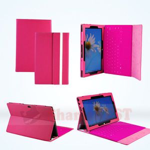 Designer Pink Leather Case Cover Pouch for Microsoft Tablet Surface Windows 8