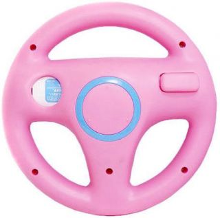 Pink Wii Racing Steering Wheel Remote Controller New