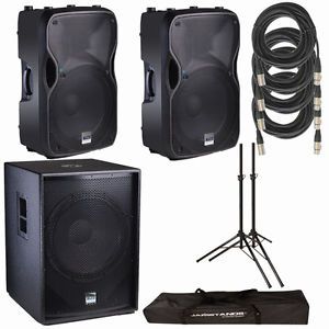 Alto Professional TS115A Powered Speakers TS18 Subwoofer w Stands and Cables