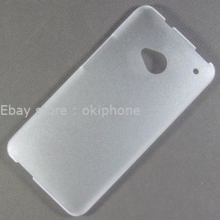 Transparent Clear New Frosted Hard Back Case Cover Skin Pouch for HTC One HTC M7