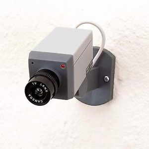 Dummy Security Swivel Camera Motion LED Light Spy CCTV Surveillance AA Batteries