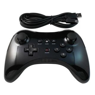 Classic Wireless Pro Game Controller for Nintendo Wii U Black