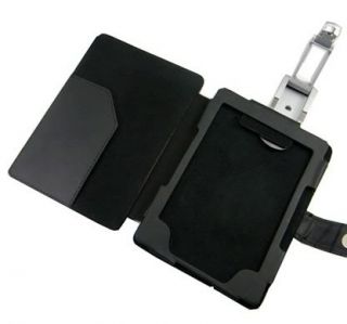 Black PVC Kindle 4 Case Cover Wallet for  Kindle 4 WiFi with Reading Light