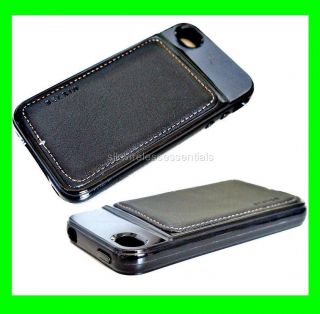 New Belkin Grip Edge Black Leather Case iPhone 4 G