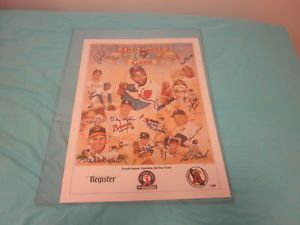 1989 Equitable Old Timers Game Auto Poster 13 Sigs PSA