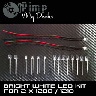Technics 1200 1210 Bright White LED Kits x 2 for 2 Turntables 037988653249