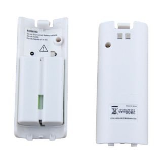 2 x White Rechargeable Battery Power Pack for Wii Remote Controller US Free SHIP