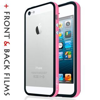 Pink Mobc iPhone 5 Bumper Slim Fit Dual Layer Protection Case Front Back Screen