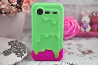 Cute Lovely 3D Melt Ice Cream Soft Silicone Cover Case for HTC Incredible s G11