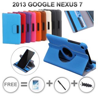 Premium 2013 Asus Google Nexus 7 II Wallet Rotate Leather Case Cover Stand