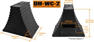 New 40 Ton Industrial Rubber Wheel Tire Chock 8 5 8" H DH WC 2