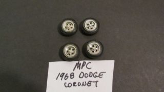 MPC 1968 Dodge Coronet Goodyear Tires and Mag Wheels Used Item 68