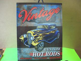 Tin Sign Hot Rat Rod Roadster Sedan Vintage Custom Hot Rods 1567