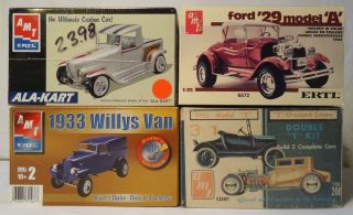 Plastic Model Kits by Lot 1 25 AMT Hot Rods