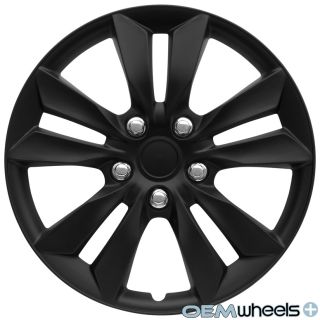 4 New Matte Black 16" Hub Caps Fits Honda SUV Car JDM Center Wheel Cover Set