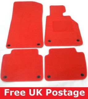 Tailored Red Velour Car Mats for BMW E46 3 Series Coupe 2 Dr B1026