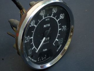 Nash Metropolitan Combo Gauge Smiths Mechanical Speedometer 1950's 1955