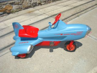 50's Murray Super Sonic Jet Pedal Plane Car Vintage Childrens Toy