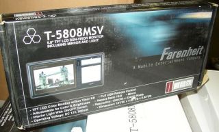 Farenheit T 5808MSV 5 8" Sun Visor Monitor Screen LCD w Mirror
