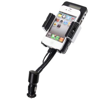 New Excelvan Remote LCD FM Transmitter Car Charger Holder for Apple iPhone 5S 5c