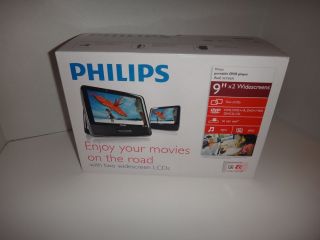 Philips PD9012 9" Dual 2 LCD Screen Portable DVD Player PD9012 37 Car Boat