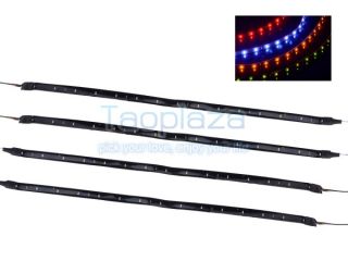 5 x 30cm 15 LED SMD LEDs Waterproof IP67 Strip Flexible Car Light Blue