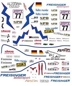 77 Freisinger Motorsports Porsche GT3 2001 1 64th HO Scale Slot Car Decals