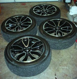 2014 Ford Mustang Factory 19" Black Aluminum Wheels Rims on Pirelli Tires