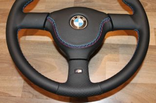 BMW M Tech II Steering Wheel E24 E28 E30 E32 E34 M5 New Leather M Style Stiches