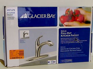 Glacier Bay Keelia 8" Single Handle Pullout Kitchen Faucet Brushed Nickel 497475