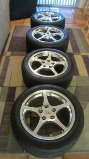 Excellent C5 Corvette Wheels 5 Spoke Wheels Tires 2001 2004 Great Shape