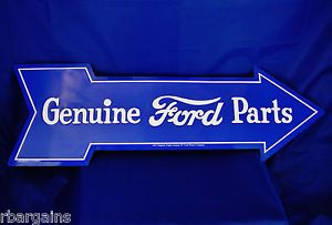 Genuine Ford Parts Arrow Large New Metal Tin Car Sign Garage Man Cave Decor Gift