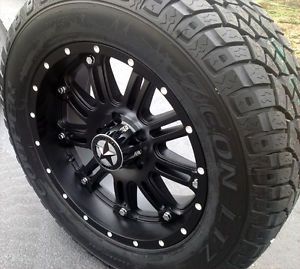 20" Matte Black Wheels Tires Dodge Truck RAM 1500 20x9 Lonestar 20 inch Rims