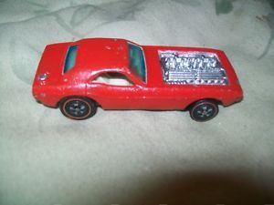 Redline Hot Wheels 1970 Bye Focal Red Car Mattel Inc No Hood Repainted