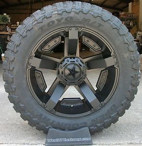 24x12 KMC XD Rockstar 2 Black Toyo Open Country 40 15 50R24 40" Mud Tires