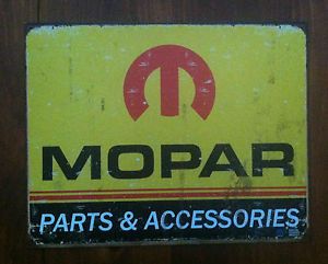 Mopar Parts Accessories Man Cave Metal Sign Ford Chevy Dodge