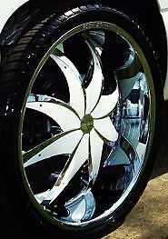 22 inch Rims Wheels Tires Package Rocknstarr Starr 608 Firehouse Chrome 22x8 5