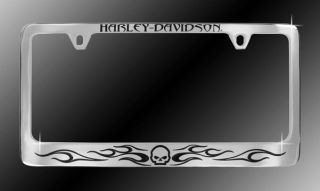 Harley Davidson Willie G Skull Chrome License Plate Frame