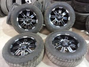 20x9" Ultra Phantom Black Wheels 295 60R20 Nitto Terra Grappler Tires