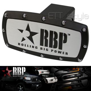 RBP 2" Brushed Silver Aluminum Trailer Towing Tow Hitch Receiver Cover GMC