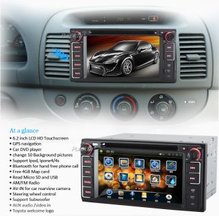 6 2"Toyota Corolla VIOS Crown Prado RAV4 Car DVD GPS Radio Player 2 DIN Stereo