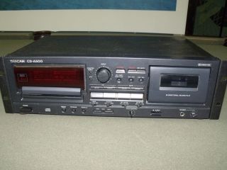 Tascam CD A500 CD Auto Reverse Cassette Combo Player Free Audio Cables