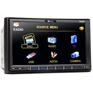 7" 2Din Car DVD Player Motorized Slide Down Touch Screen DVD  Avi CD FM