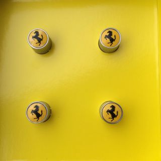Ferrari Genuine Yellow Alumium Valve Stem Caps 70002013
