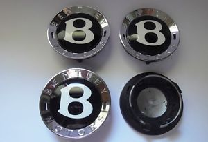 Bentley Continental Flying Spur Mulliner Wheel Center Caps Centres x 4 New