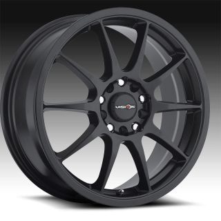 15" inch 4x100 4x4 5 Black Wheels Rims 4 Lug Acura Nissan Toyota Honda Scion