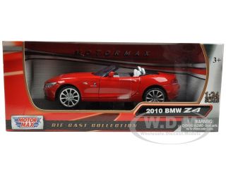 2010 BMW Z4 Convertible Red 1 24 Diecast Model Car by Motormax 73349