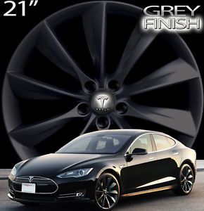 21" Tesla Model s Factory Wheels Rims Silver or Grey Also Fit Jaguar 5 x 108