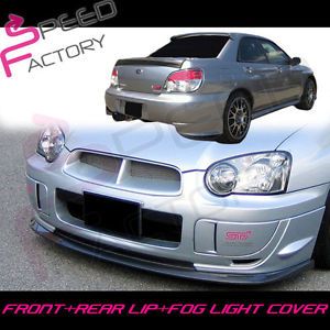 2004 2005 Subaru Impreza WRX STI Front Rear Bumper Lip Fog Lights Cover