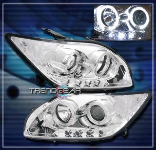 05 07 Scion TC Dual Halo LED Projector Headlight Lamp JDM Chrome Base Spec Coupe
